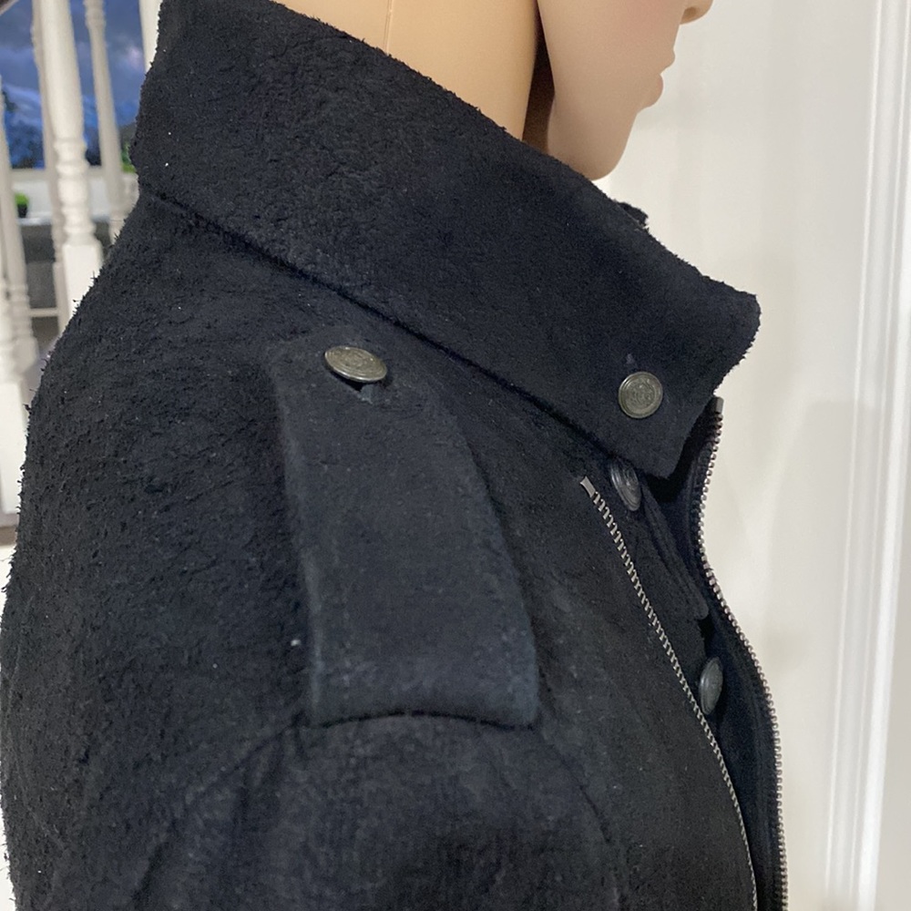 John Varvatos Black Goat Suede Jacket - Picture 7 of 10